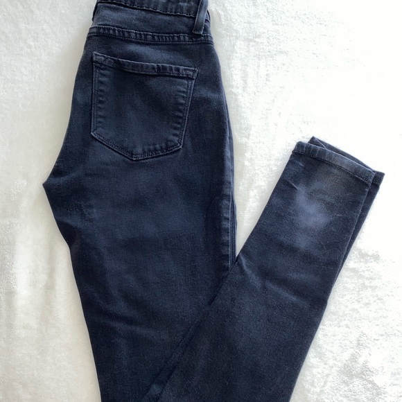 Solid Black High Waist Skinny Jeans - Picture 3 of 6